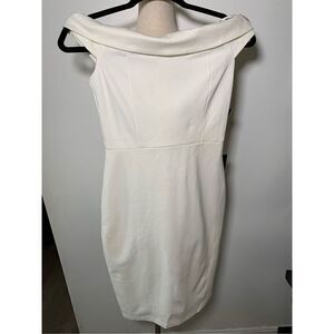 Lulus size small white dress off the shoulder